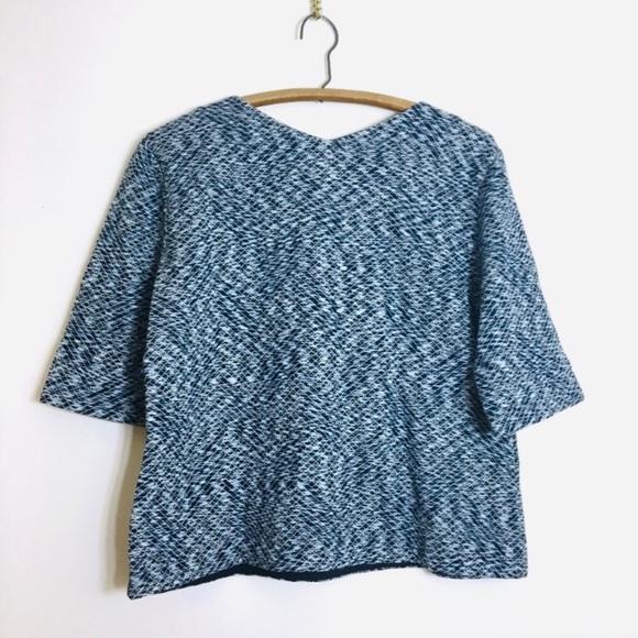 NWT ANN TAYLOR Diamond Weave V-neck Top - Picture 4 of 6